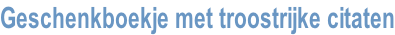 Geschenkboekje met troostrijke citaten